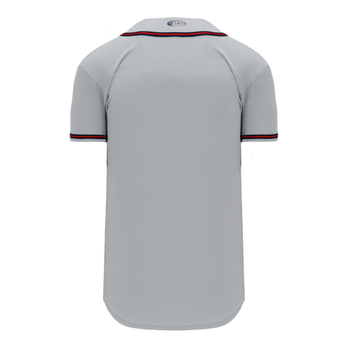 Athletic Knit Full Button Baseball Jersey with Braided Trim (BA5500)